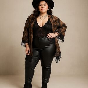 BP. Faux Leather Boyfriend Pants – Size 4X – NWT